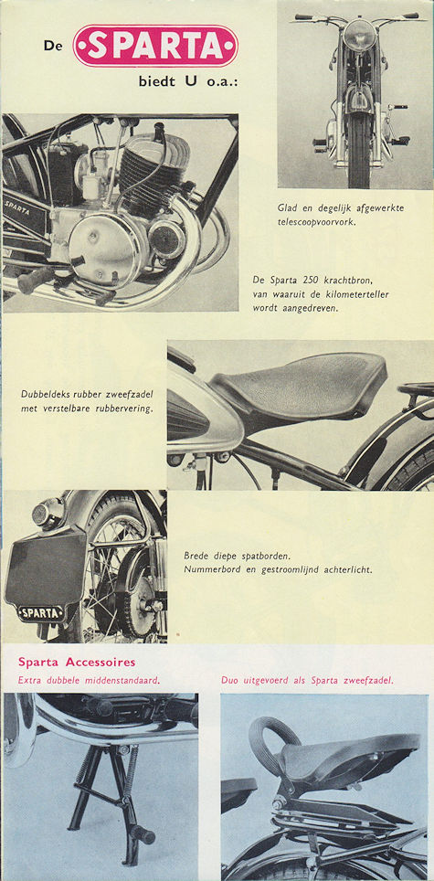 Sparta motorfietsen folder 1952