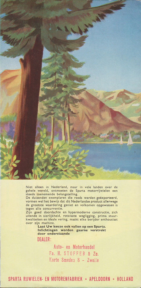 Sparta motorfietsen folder 1952