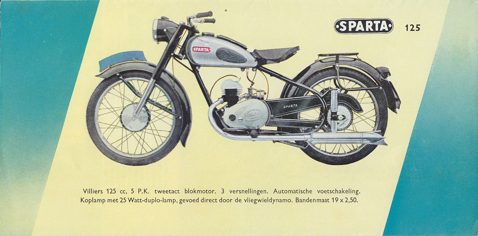 Sparta motorfietsen folder 1952