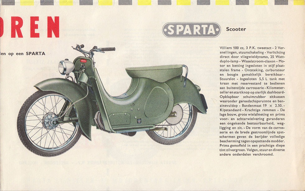 Sparta motorfietsen folder 1954