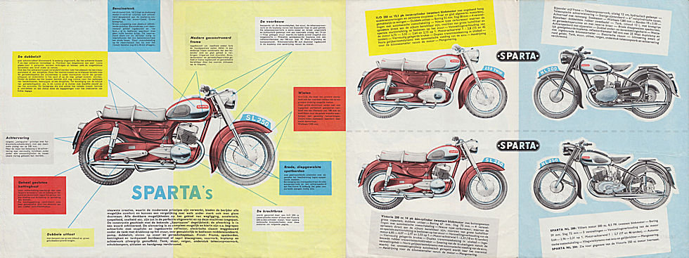 Sparta motorfietsen folder 1955