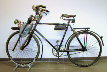 Cyclotracteur op Alcyon fiets - 1918