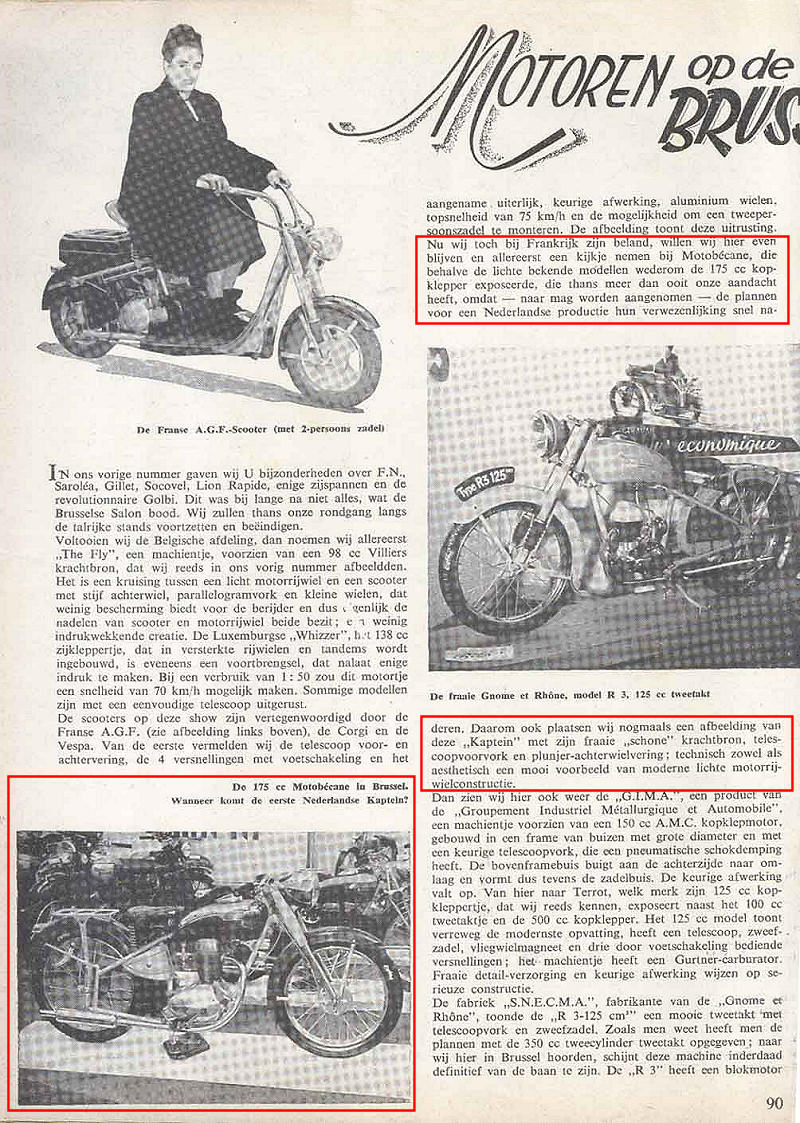 Verslag Salon Brussel 1949 uit KNMV Motorwereld
