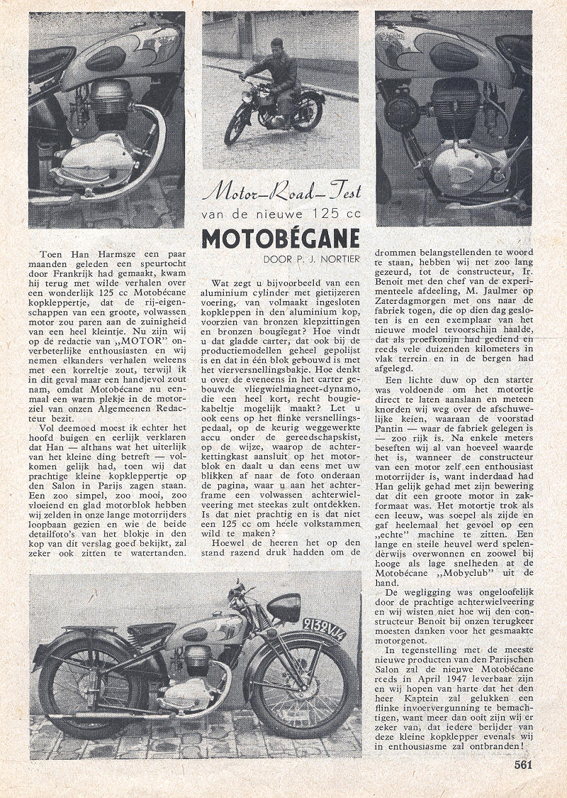 Artikel uit Motor nr.42 1946