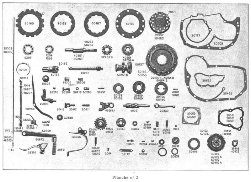 Foto 2 uit het onderdelenboek 1931 Motobécane B-serie