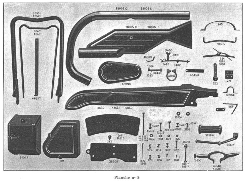 Foto 5 uit het onderdelenboek 1931 Motobécane B-serie