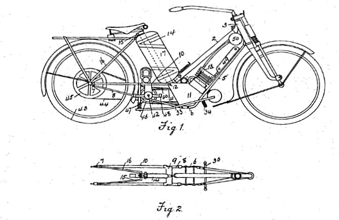Scott motorcycle patent 1908